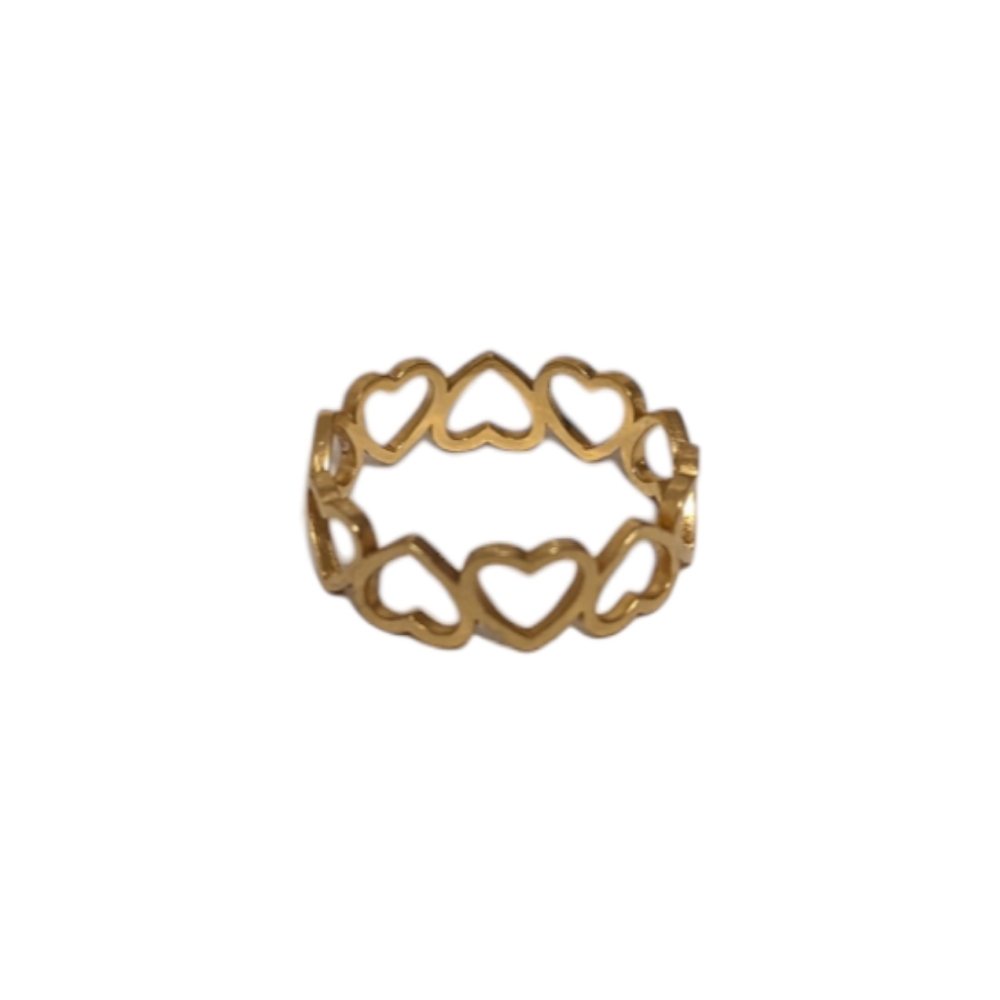 Cute hollow love heart ring